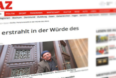 WAZ Artikel über die Restaurierung des Portal der Melanchthonkirche