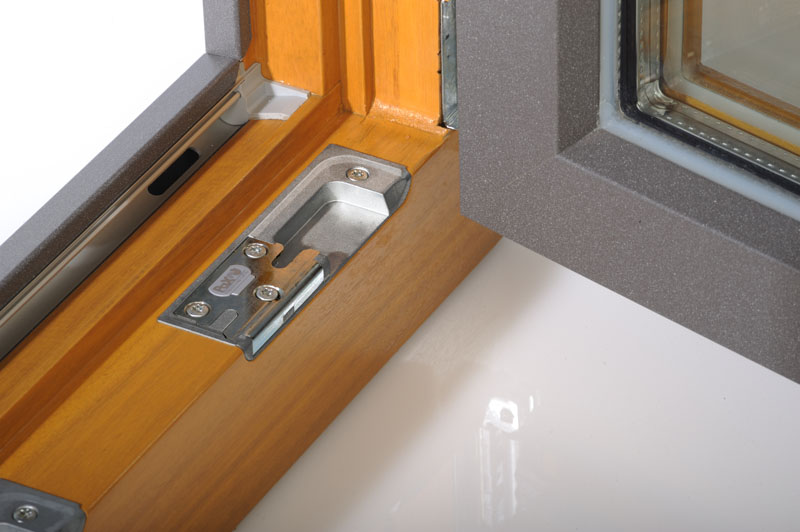 Holz-Alu, Beschlagdetail